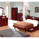 Marsala Modern Mahogany Finish Bedroom Set (Full/Queen/King)