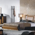 Jenny Chocolate Leather Modern Bedroom Set