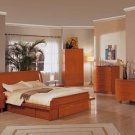 Contemporary Cherry Finish Bedroom Set G018