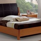 ESF-114 Benicarlo  //    Contemporary Platform Bed with Leather Headboard Benicarlo 114