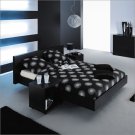 TM-1100 //    Float Queen Size Platform Bed in a Wenge Lacquered Finish