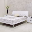JM-Lily // Lily Modern Queen Size Platform Bed in White Color