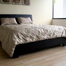WSI-B-27-J509  //  Modern Leather Queen Size Platform Bed with Solid Wood Frame
