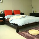 ML-MD301-Q  //  Modern Monroe Bed w/ Lighting In Headboard and Leather Pillows