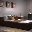 ML-MD309 // Prince Modern Design Bed in White or Chocolate Leatherette