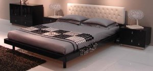 JM-Soho  //  Soho Modern Platform Bed with Leather Headboard