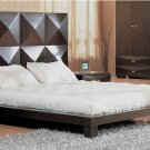GF-Milena  //  Stylish Milena Wenge or Mahogany Modern Bed w/ High Headboard