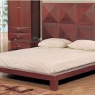 GF-Milena // Stylish Milena Wenge or Mahogany Modern Bed w/ High Headboard