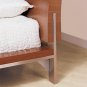 CR-Minotti  //  Walnut Color Modern Rectangular Headboard Platform Bed Minotti