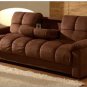 LS_1456 // Lush Micro Suede Fabric Meridian Casual Convertible Sofa Bed