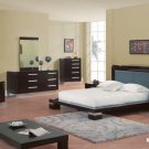 B99 Contemporary Queen Bedroom Set in WENGE and WHITE Finish By Global Furniture