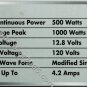 Inverter 500 Watt Power Converter Power on Board Vector With Carry Case Wiring NIB