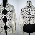 hand crochet flower shawl,free shipping