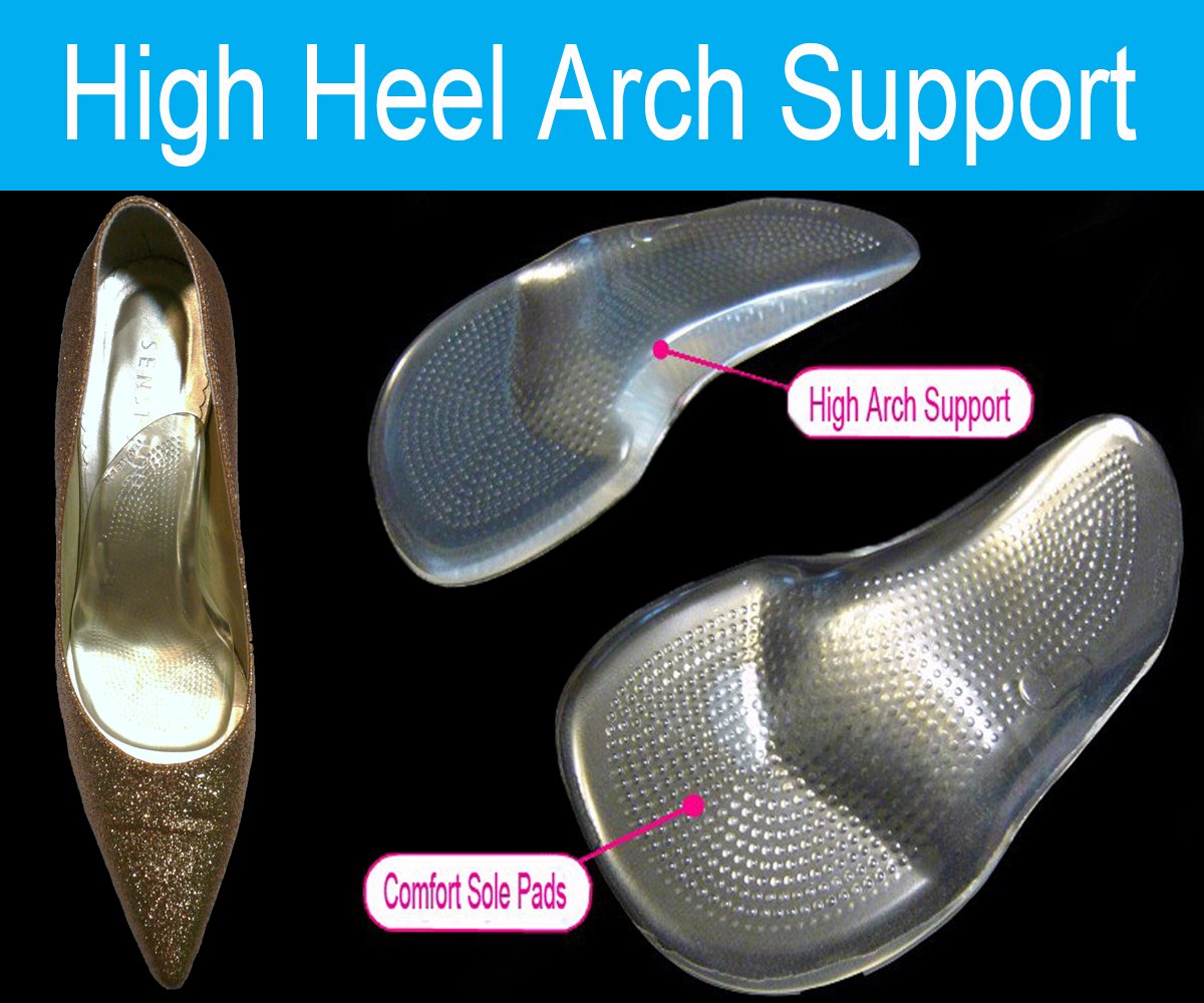 High Heels Arch Supports Inserts Foot Arch Pain Insoles Fallen Arch US   53e99946c9356 111128b 