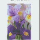 #M4U0180 Lavender Flowers Get Well Greeting Card