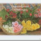 #M4U0494 Pink Yellow Roses Inspirational Greeting Card