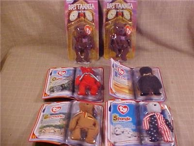 LOT OF McDONALD'S TY BEANIE BEARS ALL MIP