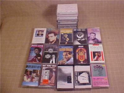 LOT OF 22 AUDIO CASSETTE TAPES NAT KING COLE & MORE