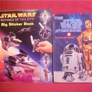 LOT OF 2 STAR WARS STORY BOOK & STICKER BOOK