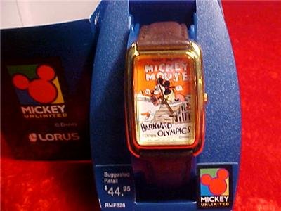 Vintage mint Lorus Disney Mickey Watch Barnyard Olympic MIB