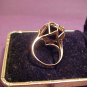 VINTAGE DISNEY MICKEY BLACK ONYX GOLD RING SIZE 4