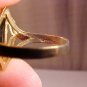 VINTAGE DISNEY MICKEY BLACK ONYX GOLD RING SIZE 4