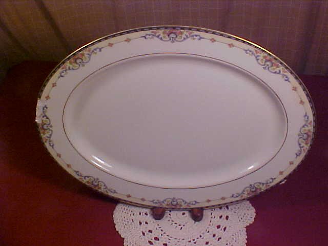 NORITAKE WELLESLEY LARGE SERVING PLATTER ROSE
