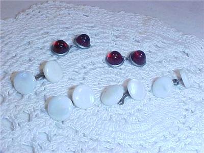 VINTAGE LOT OF SWEATER BUTTON CLASP MOTHER OF PEARL