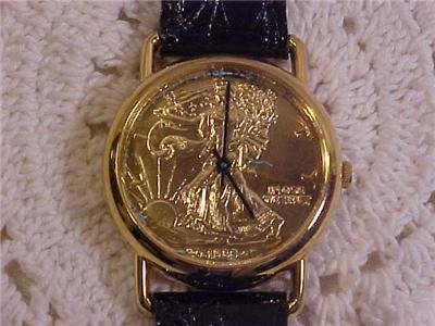 1986 IN GOD WE TRUST GOLD COIN WATCH