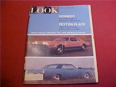 1965 LOOK MAGAZINE PEYTON PLACE 1966 CARS IN COLOR