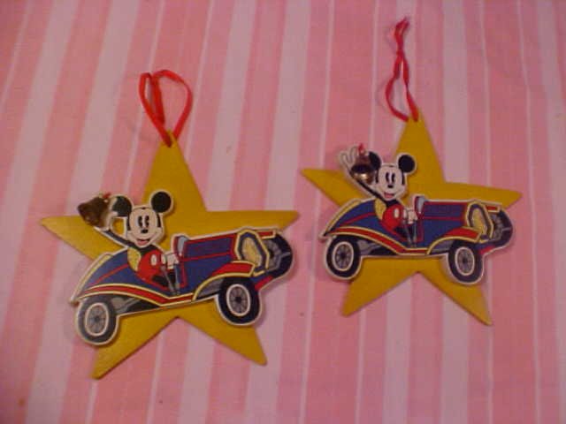 DISNEY MICKEY MOUSE WOODEN CHRISTMAS ORNAMENT