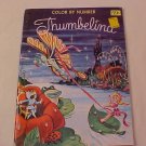 VINTAGE THUMBELINA COLOR BY NUMBER COLORING BOOK