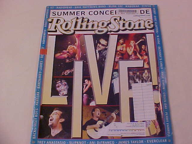 2001 ROLLING STONE MAGAZINE LIVE SUMMER CONCERT'S