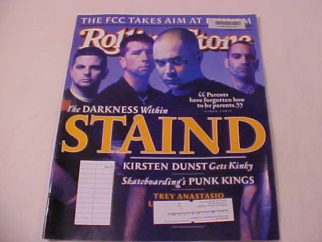 2001 ROLLING STONE MAGAZINE THE DARKNESS WITHIN STAND
