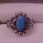 VINTAGE TURQOUISE STERLING PINKY RING SIZE 4