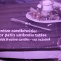 NIB UMBRELLA VOTIVE CANDLEHOLDER FOR PATIO HOLDS 8