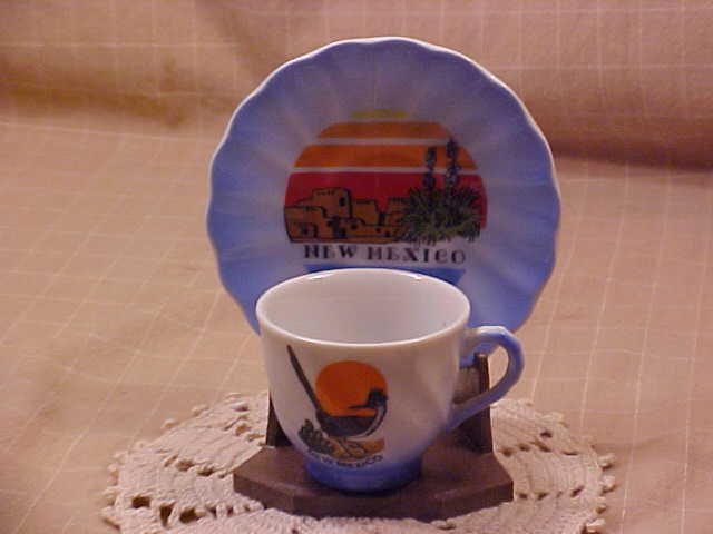 Vintage Souvenir Teacup and Saucer New Mexico