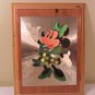 Walt Disney Vintage Foil Minnie Mouse Picture on wood plaque