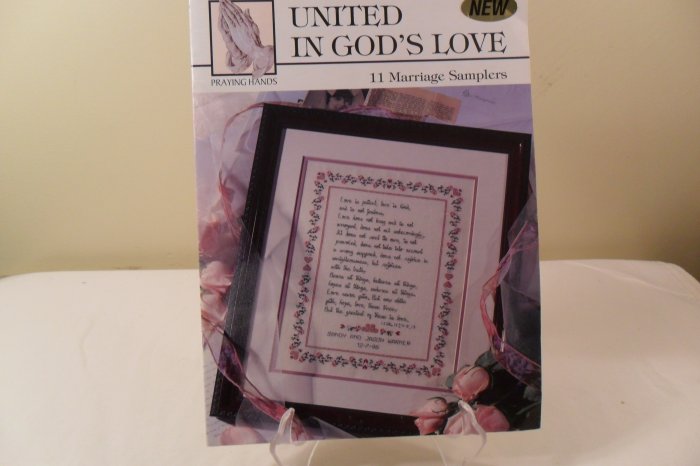 1996 11 marriage samplers united in god's love cross stitch book