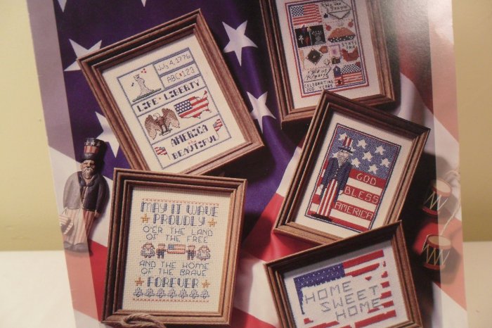 Dimensions 'American Patriot' Counted Cross Stitch Kit - Patriotic Eagle & Flag Pattern, 14 Count White Aida, 10x8", Personalized Gift For Veterans