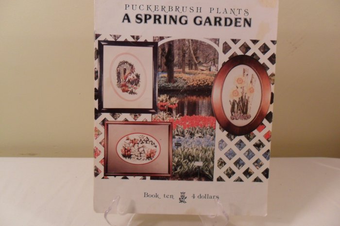 PUCKERBRUSH PLANTS A SPRING GARDEN COUNTED CROSS STITCH