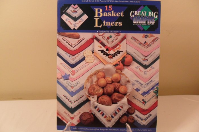 GREAT BIG GRAPHS COUNTED CROSS STITCH 15 BASKET LINERS