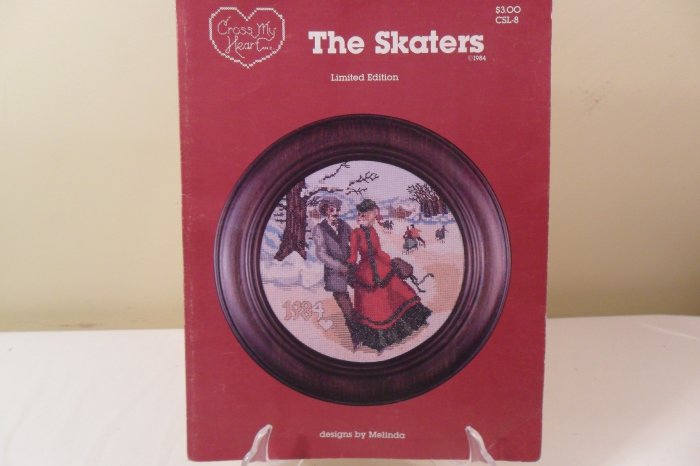 1984 CROSS MY HEART THE SKATERS COUNTED CROSS STITCH LIMTED EDITION