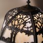 VINTAGE TIFFANY STYLE STAINED LEAD GLASS LAMP COLLECTIBLE