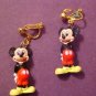 VINTAGE DISNEY MICKEY MOUSE CLIP-ON EARRINGS & PENDENT