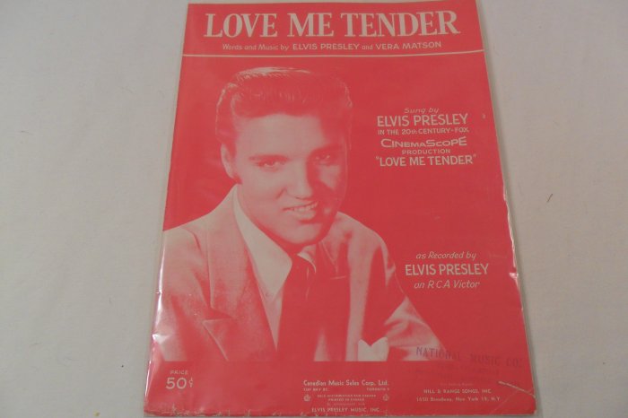 Sheet Music ELVIS PRESLEY Love Me Tender 1956 original