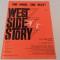 Item image	 1957 West Side Story One Hand One Heart Sheet Music