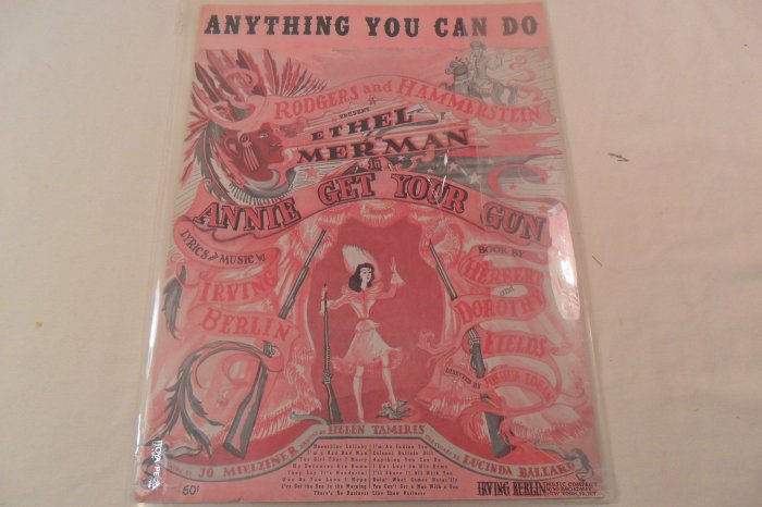 ANYTHING YOU CAN DO: "ANNIE GET YOUR GUN". SHEET MUSIC