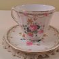 VINTAGE BONE CHINA RORAL WINCHESTER FLOWERED TEA CUP AND SAUCER