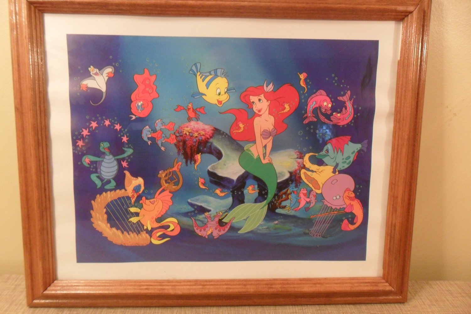 Disney Little Mermaid Ariel & friends Lithograph